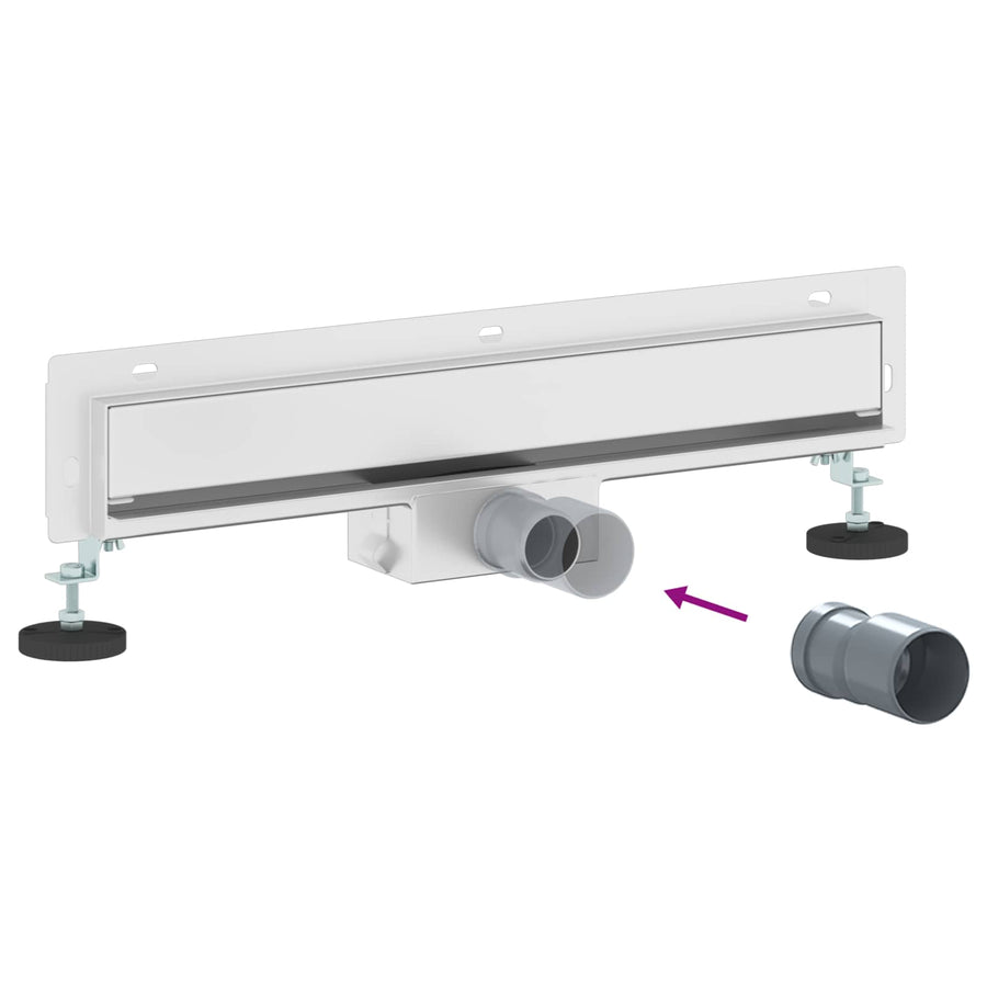 Wandgemonteerde Douche Afvoer Zilver 50 cm Roestvrij staal 304