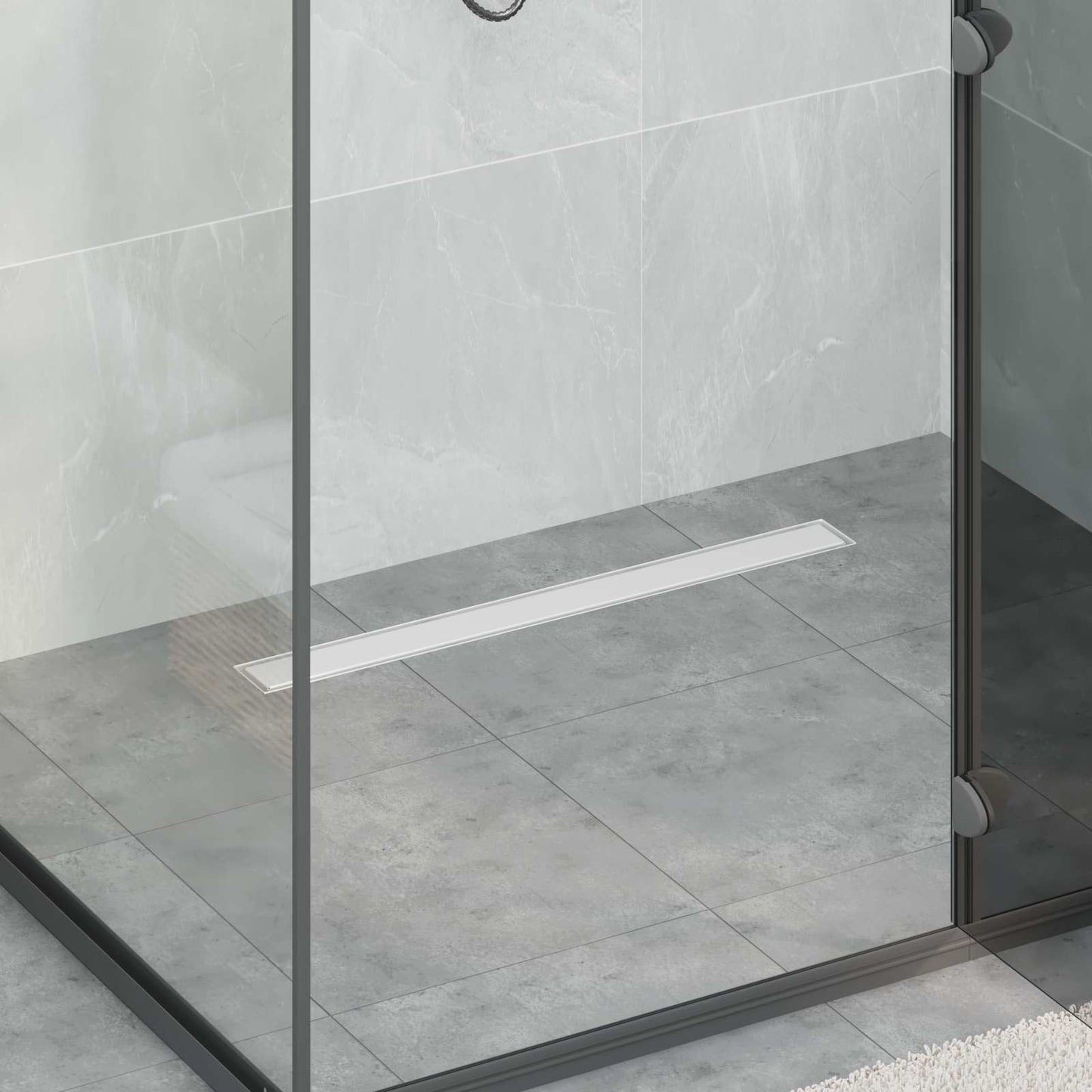 Doucheafvoer 2-in-1 met 360° Sifon Zilver 70 cm