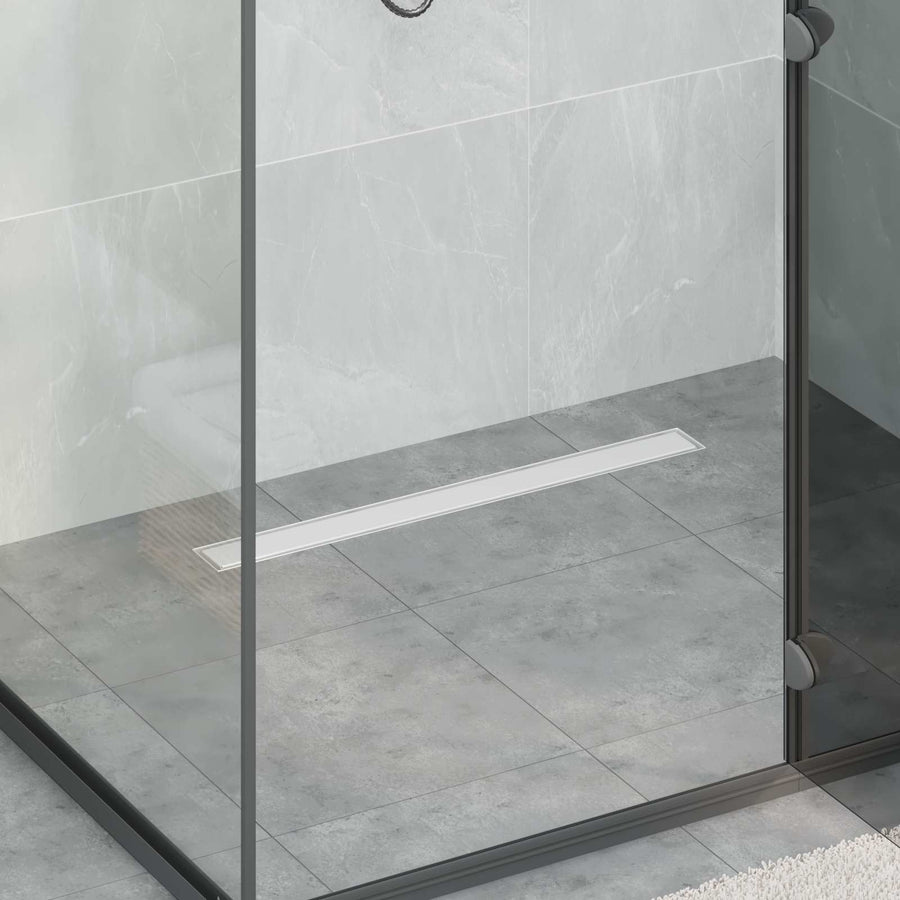 Doucheafvoer 2-in-1 met 360° Sifon Zilver 70 cm