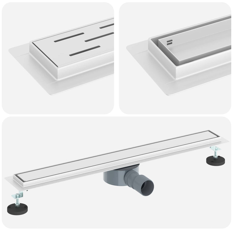 Doucheafvoer 2-in-1 met 360° Sifon Zilver 70 cm
