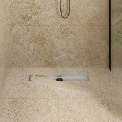 Doucheafvoer 2-in-1 met 360° Sifon Zilver 60 cm