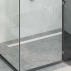 2-in-1 Shower Drain with 360° Siphon Silver 100 cm