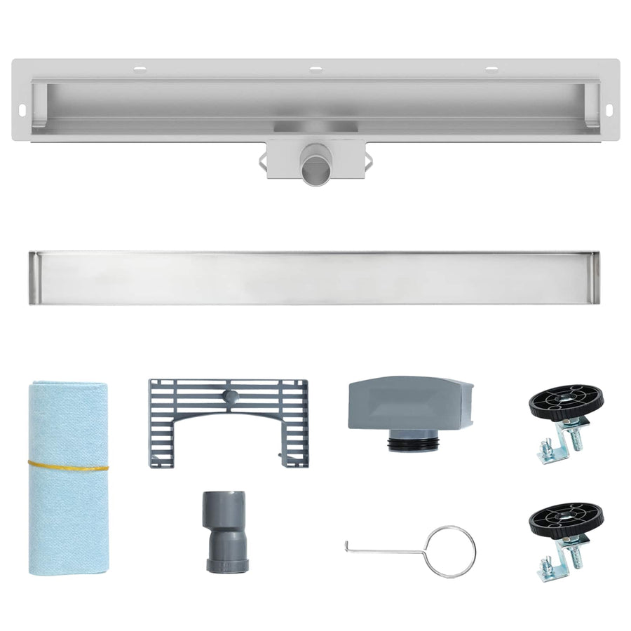 Wandgemonteerde Douche Afvoer Zilver 70 cm Roestvrij staal 304