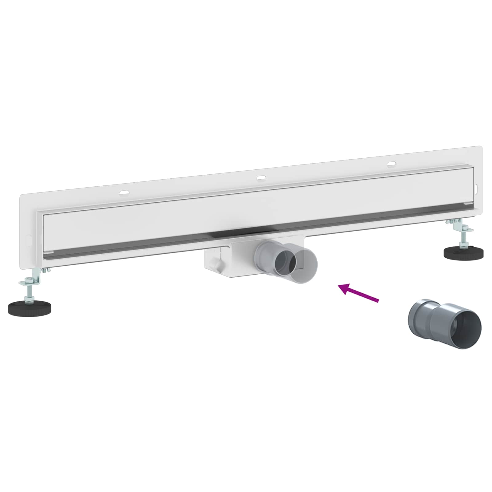 Wandgemonteerde Douche Afvoer Zilver 70 cm Roestvrij staal 304