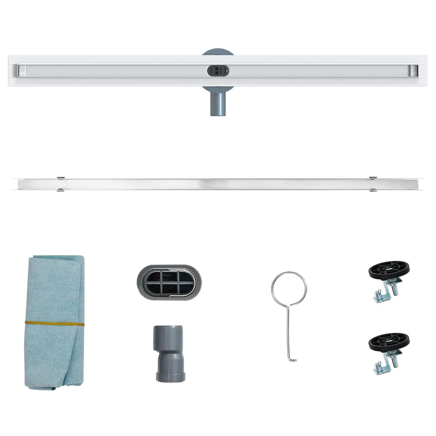360° Doucheafvoer Met Slank Model Zilver 90 cm
