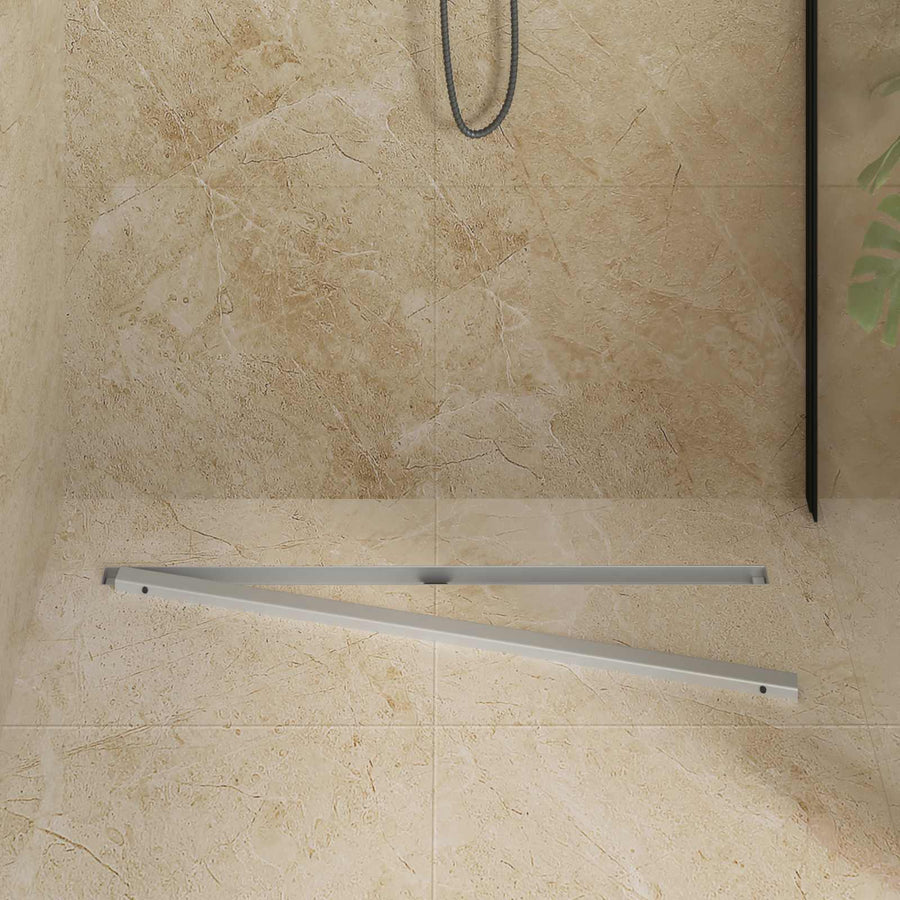 360° Doucheafvoer Met Slank Model Zilver 90 cm