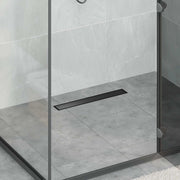 Doucheafvoer 60 cm zwart roestvrij staal 304