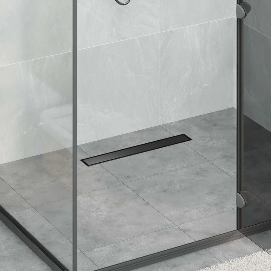 2 In 1 Doucheafvoer Roestvrij Staal 304 60 cm Zwart
