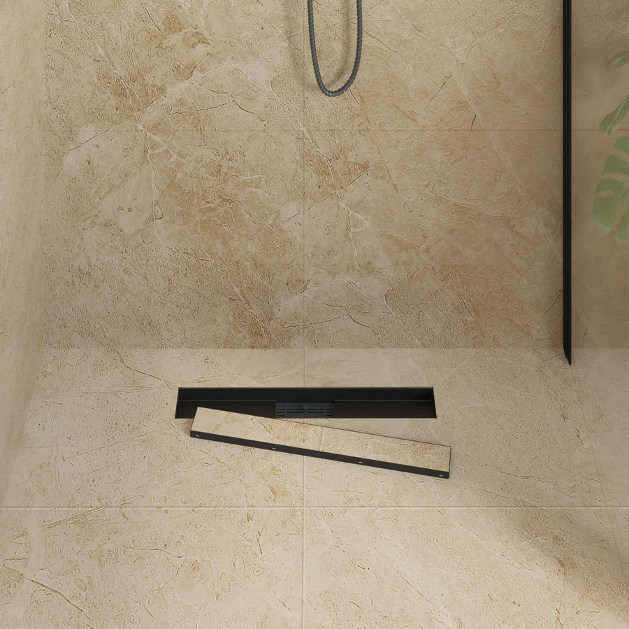 2 In 1 Doucheafvoer Roestvrij Staal 304 60 cm Zwart
