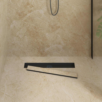 Doucheafvoer 2-In-1 Met 360° Sifon 60 cm Zwart