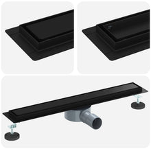 Doucheafvoer 2-In-1 Met 360° Sifon 60 cm Zwart
