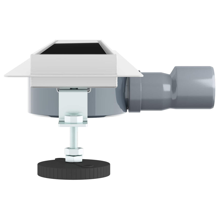 Doucheafvoer Glasdeksel met 360° Sifon Zwart 70 cm