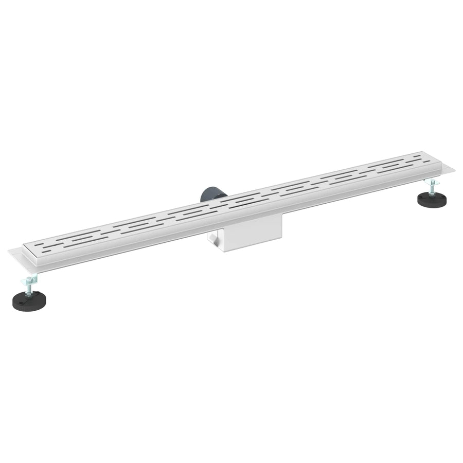 Doucheafvoer met Glazen Deksel Zilver 90 cm Roestvrij staal 304
