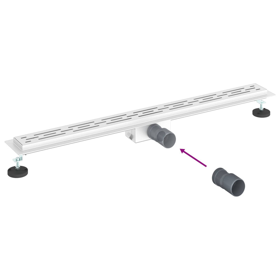 Doucheafvoer met Glazen Deksel Zilver 90 cm Roestvrij staal 304