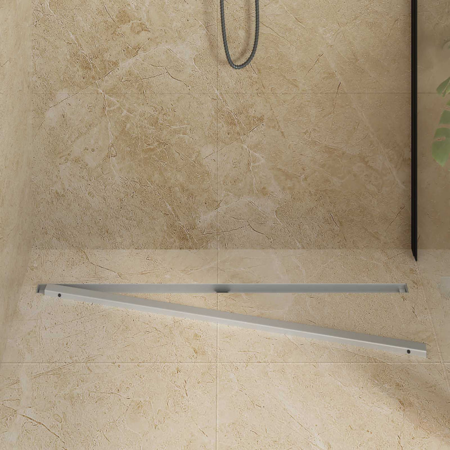 360° Doucheafvoer Met Slank Model Zilver 100 cm