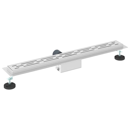 Doucheafvoer met Glazen Deksel Zilver 70 cm Roestvrij staal 304