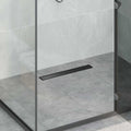 Doucheafvoer 2-in-1 met 360° Sifon Zwart 50 cm