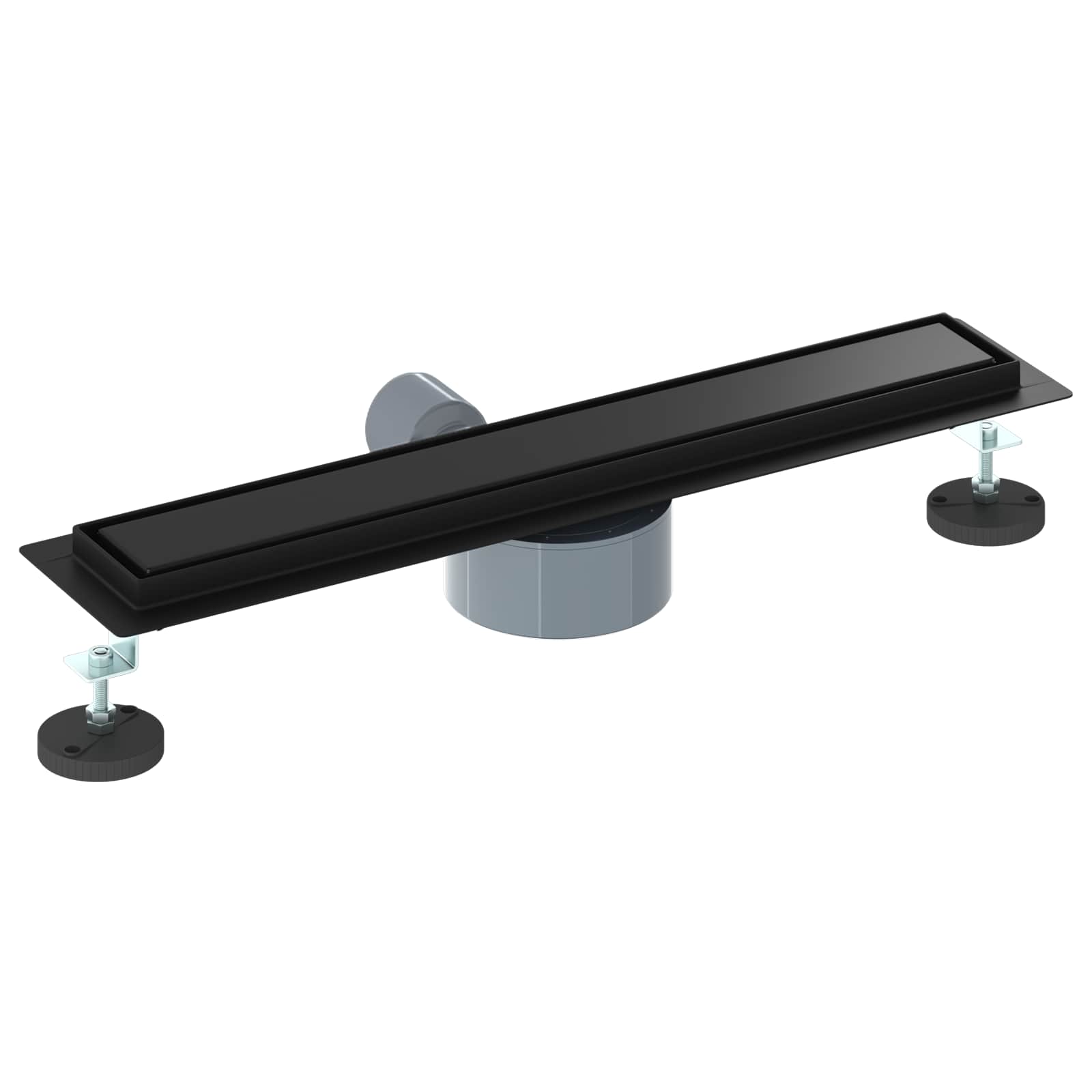 Doucheafvoer 2-In-1 Met 360° Sifon 50 cm Zwart