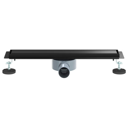 Doucheafvoer 2-In-1 Met 360° Sifon 50 cm Zwart
