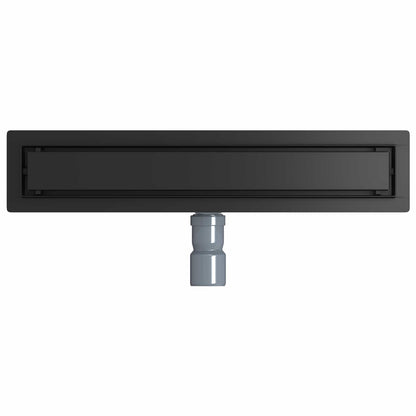 Doucheafvoer 2-In-1 Met 360° Sifon 50 cm Zwart