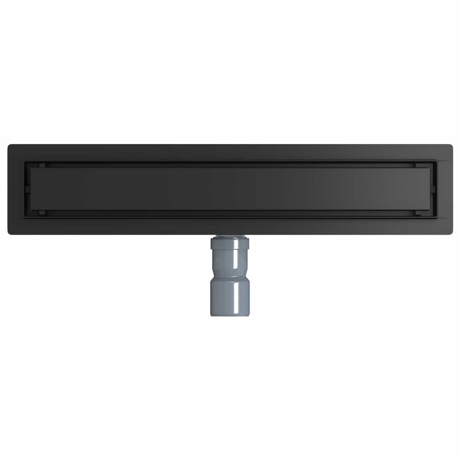 Doucheafvoer 2-In-1 Met 360° Sifon 50 cm Zwart