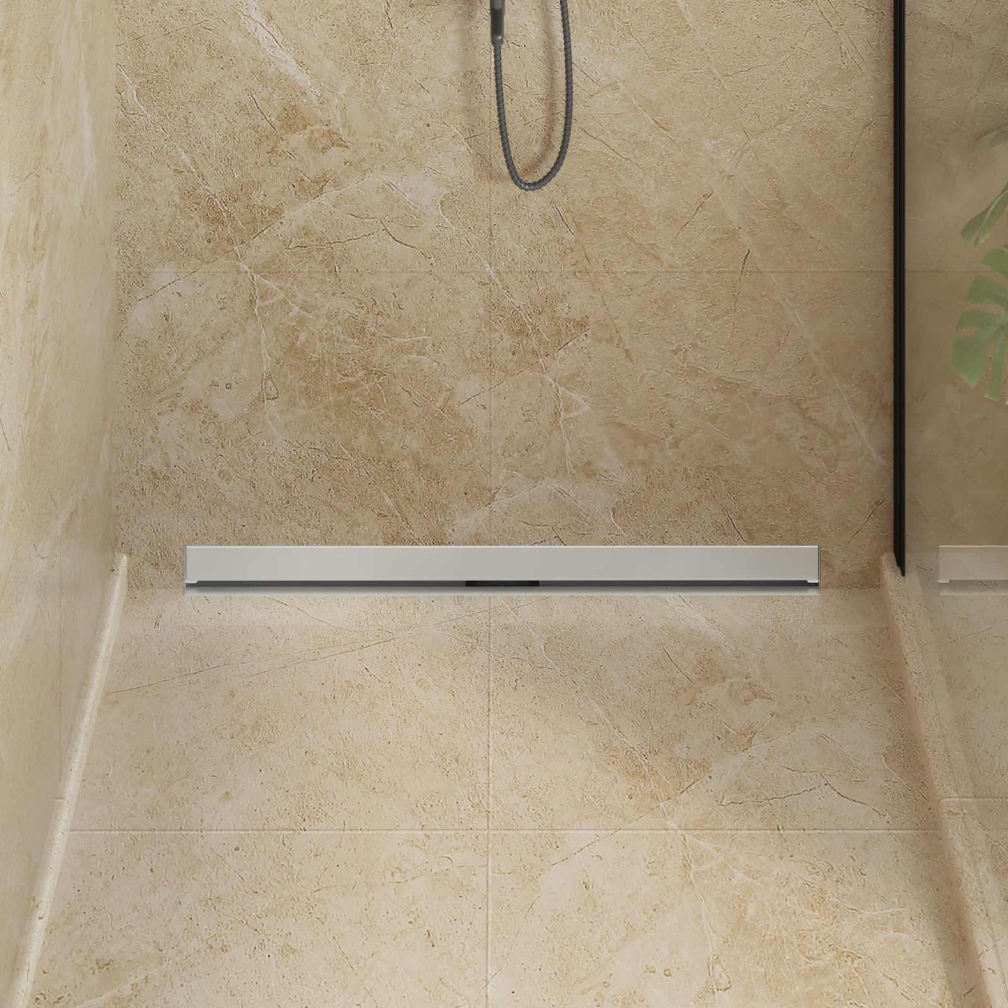 Wandgemonteerde Douche Afvoer Zilver 90 cm Roestvrij staal 304