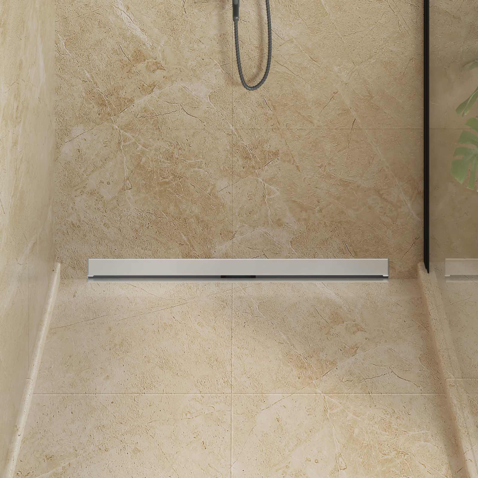Wandgemonteerde Douche Afvoer Zilver 90 cm Roestvrij staal 304