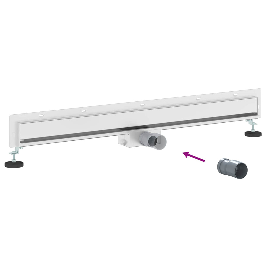 Wandgemonteerde Douche Afvoer Zilver 90 cm Roestvrij staal 304