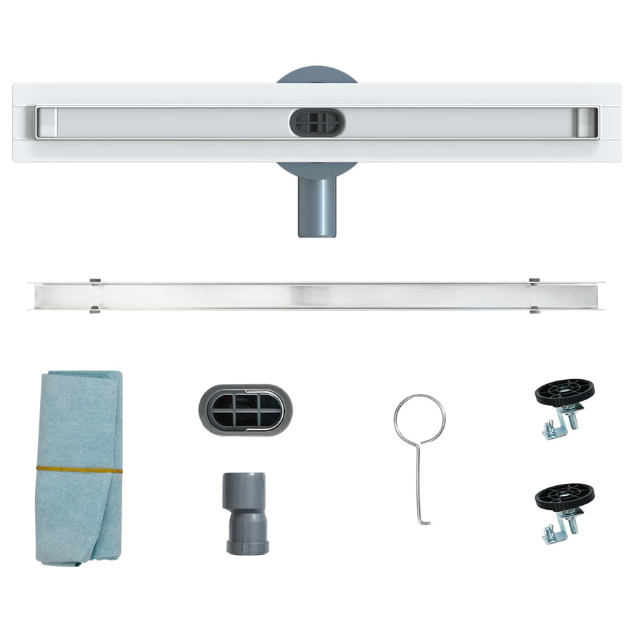 360° Doucheafvoer Met Slank Model Zilver 50 cm