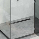 2-in-1 Shower Drain Black 70 cm Stainless Steel 304