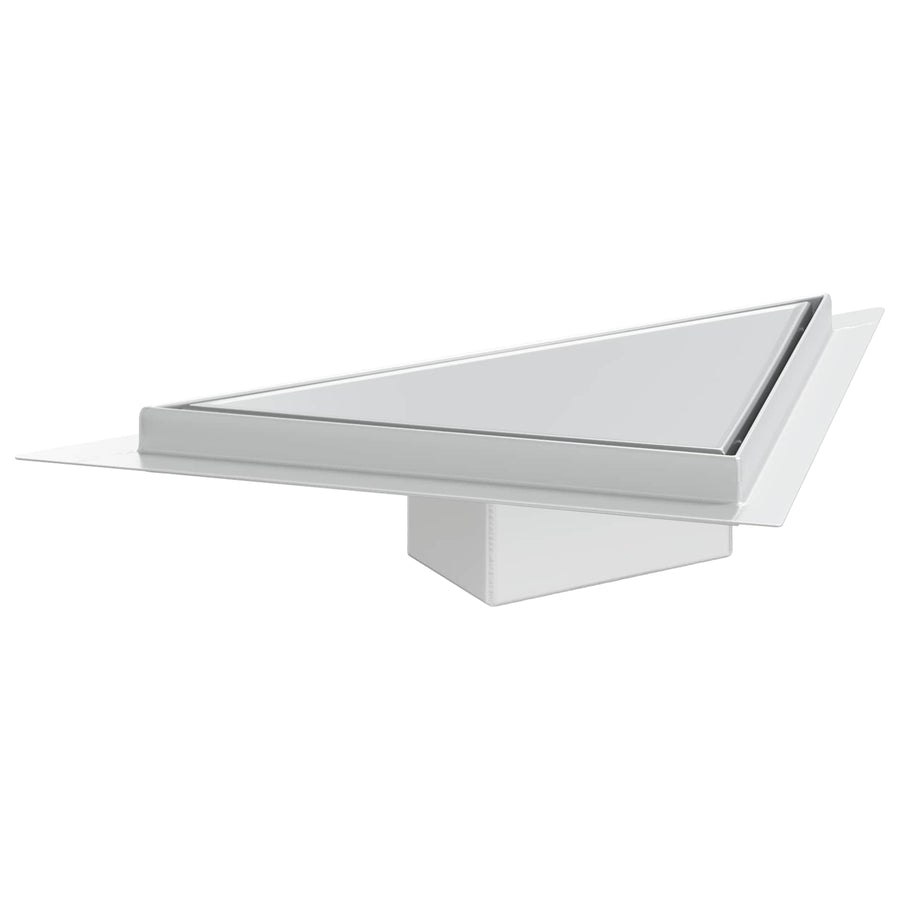 2 in 1 Driehoek Doucheafvoer Zilver 25 x 25 cm