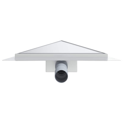 2 in 1 Driehoek Doucheafvoer Zilver 25 x 25 cm