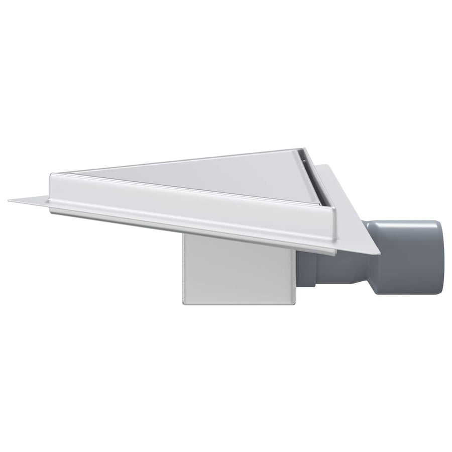 2 in 1 Driehoek Doucheafvoer Zilver 25 x 25 cm