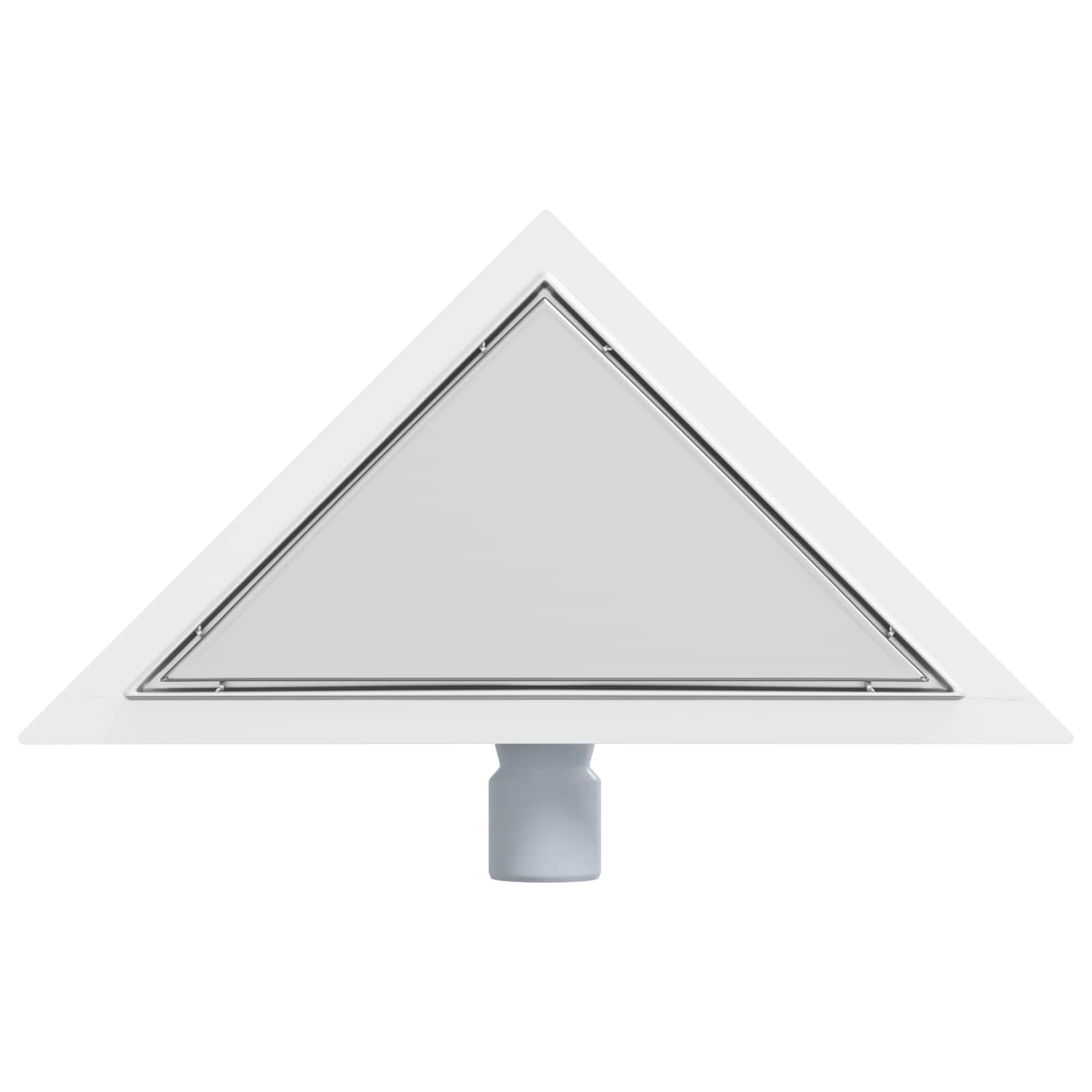 2 in 1 Driehoek Doucheafvoer Zilver 25 x 25 cm