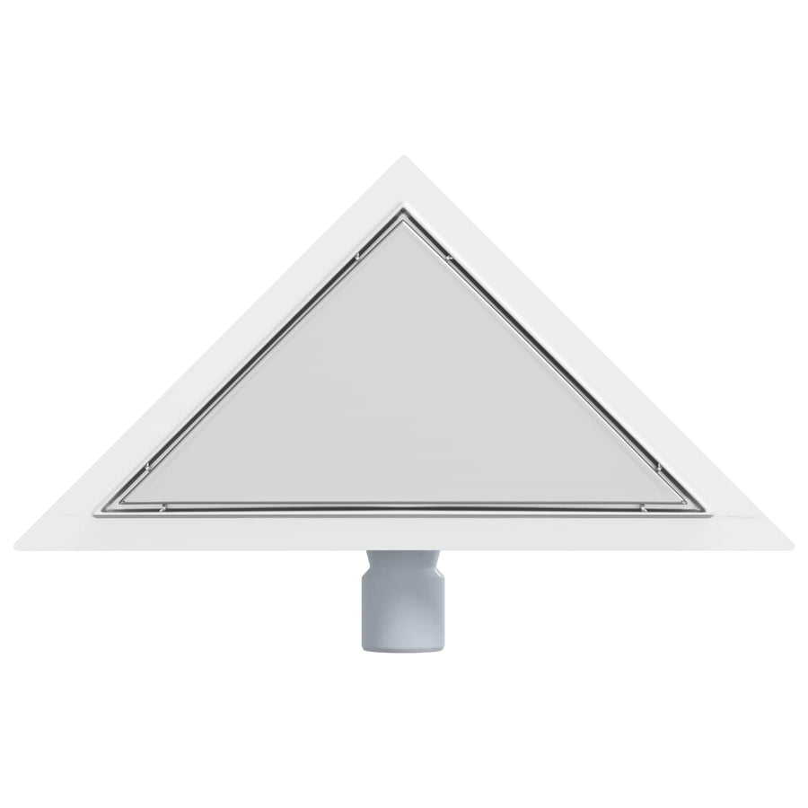 2 in 1 Driehoek Doucheafvoer Zilver 25 x 25 cm