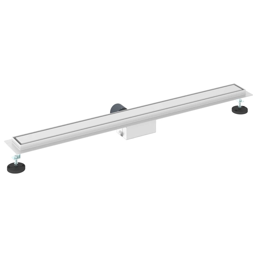 Doucheafvoer met Glazen Deksel Zilver 100 cm