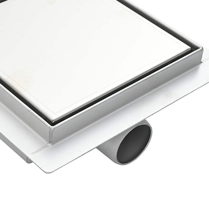 2 in 1 doucheafvoer Zilver 15 x 15 cm Roestvrij staal 304