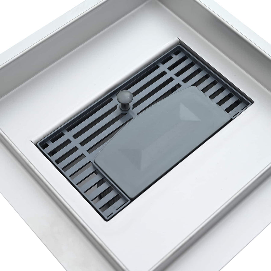 2 in 1 doucheafvoer Zilver 15 x 15 cm Roestvrij staal 304