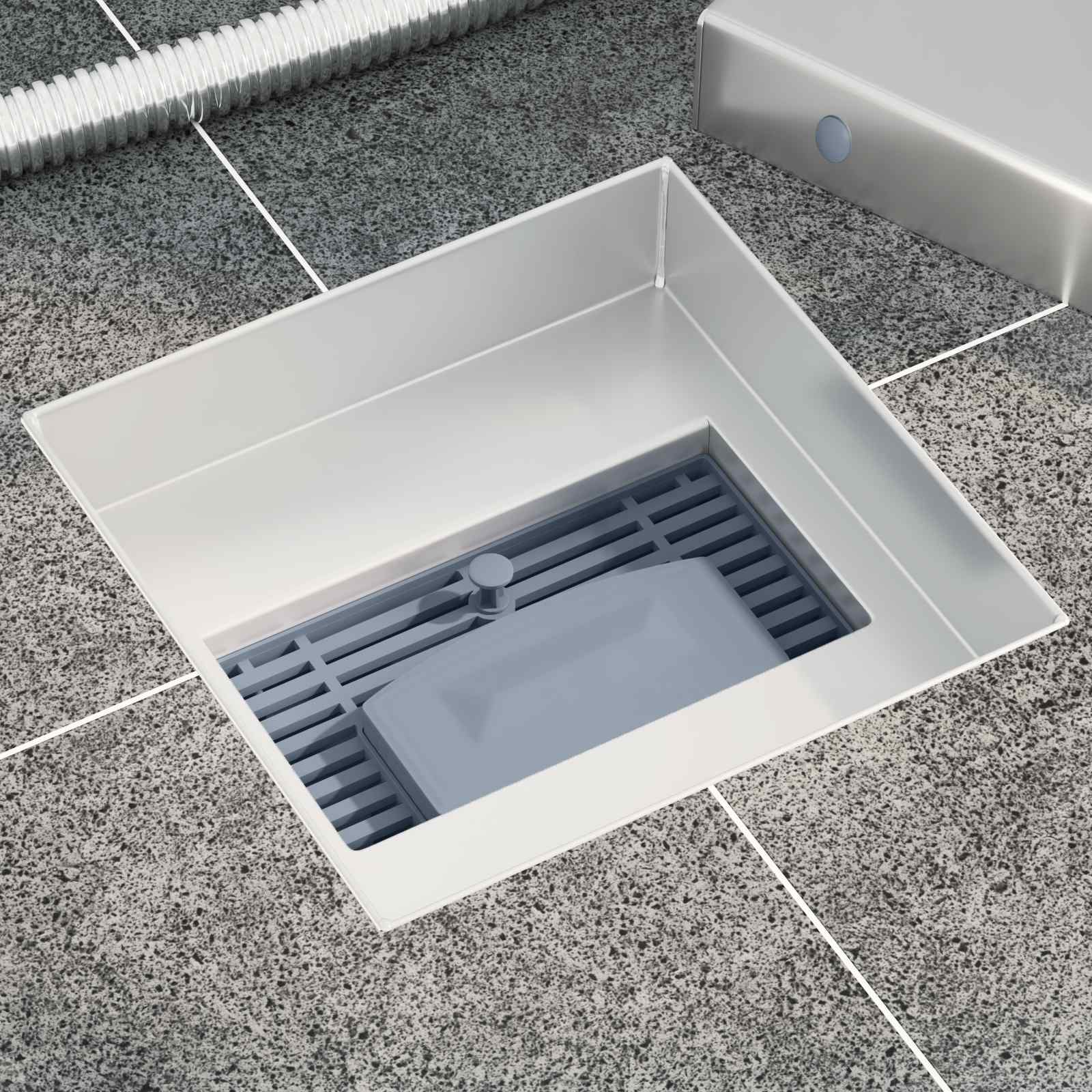 2 in 1 doucheafvoer Zilver 15 x 15 cm Roestvrij staal 304