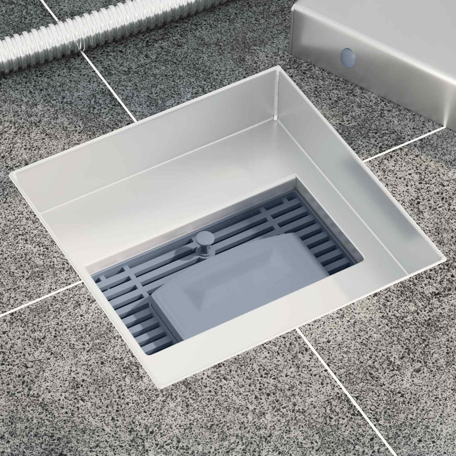 2 in 1 doucheafvoer Zilver 15 x 15 cm Roestvrij staal 304