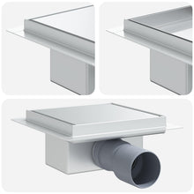 2 in 1 doucheafvoer Zilver 15 x 15 cm Roestvrij staal 304