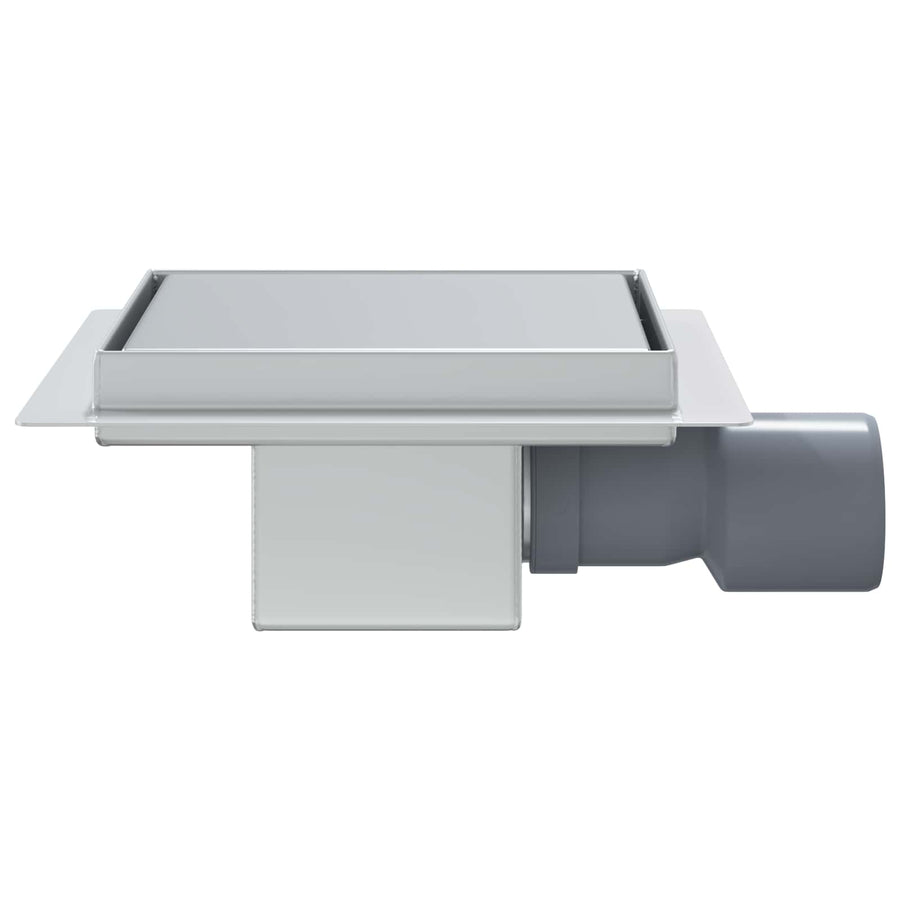 2 in 1 doucheafvoer Zilver 15 x 15 cm Roestvrij staal 304