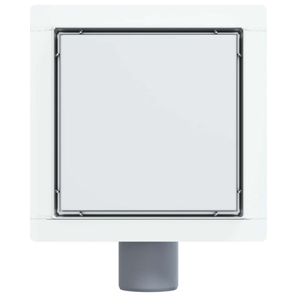 2 in 1 doucheafvoer Zilver 15 x 15 cm Roestvrij staal 304