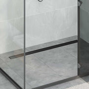 Doucheafvoer 100 cm zwart 2-in-1 sifon