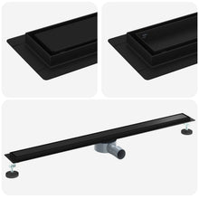 Doucheafvoer 2-In-1 Met 360° Sifon 100 cm Zwart