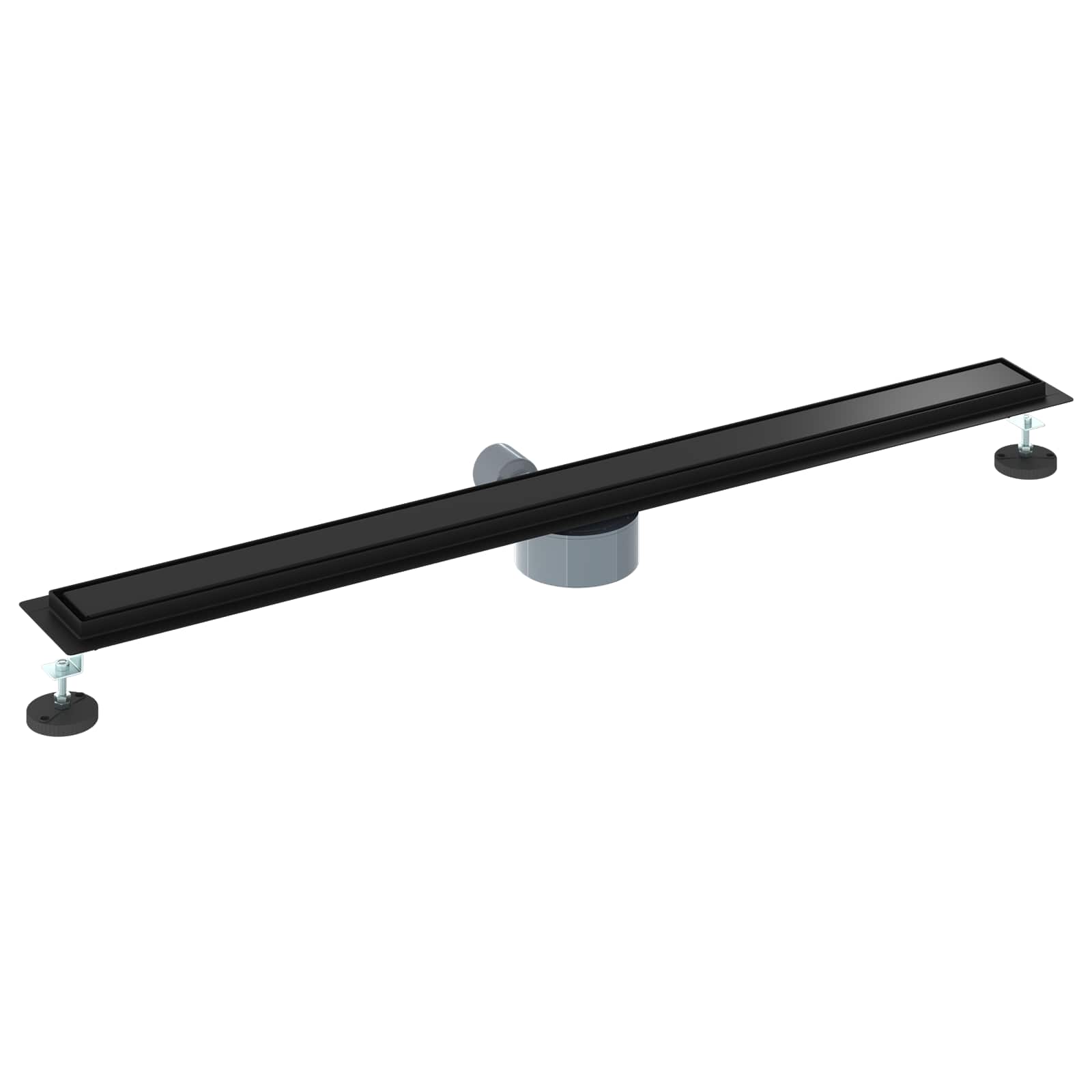 Doucheafvoer 2-In-1 Met 360° Sifon 100 cm Zwart