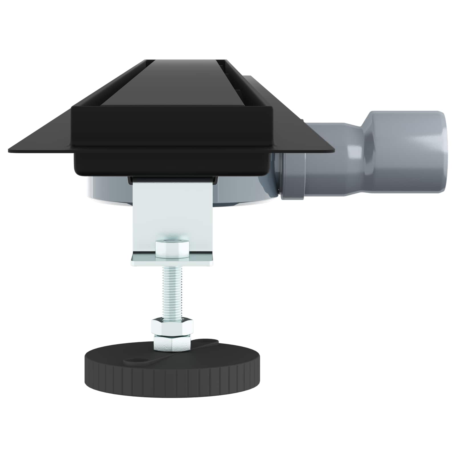 Doucheafvoer 2-In-1 Met 360° Sifon 100 cm Zwart