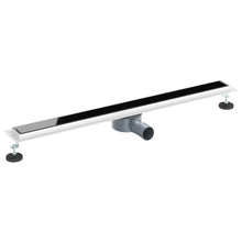 Doucheafvoer Glasdeksel met 360° Sifon Zwart 90 cm