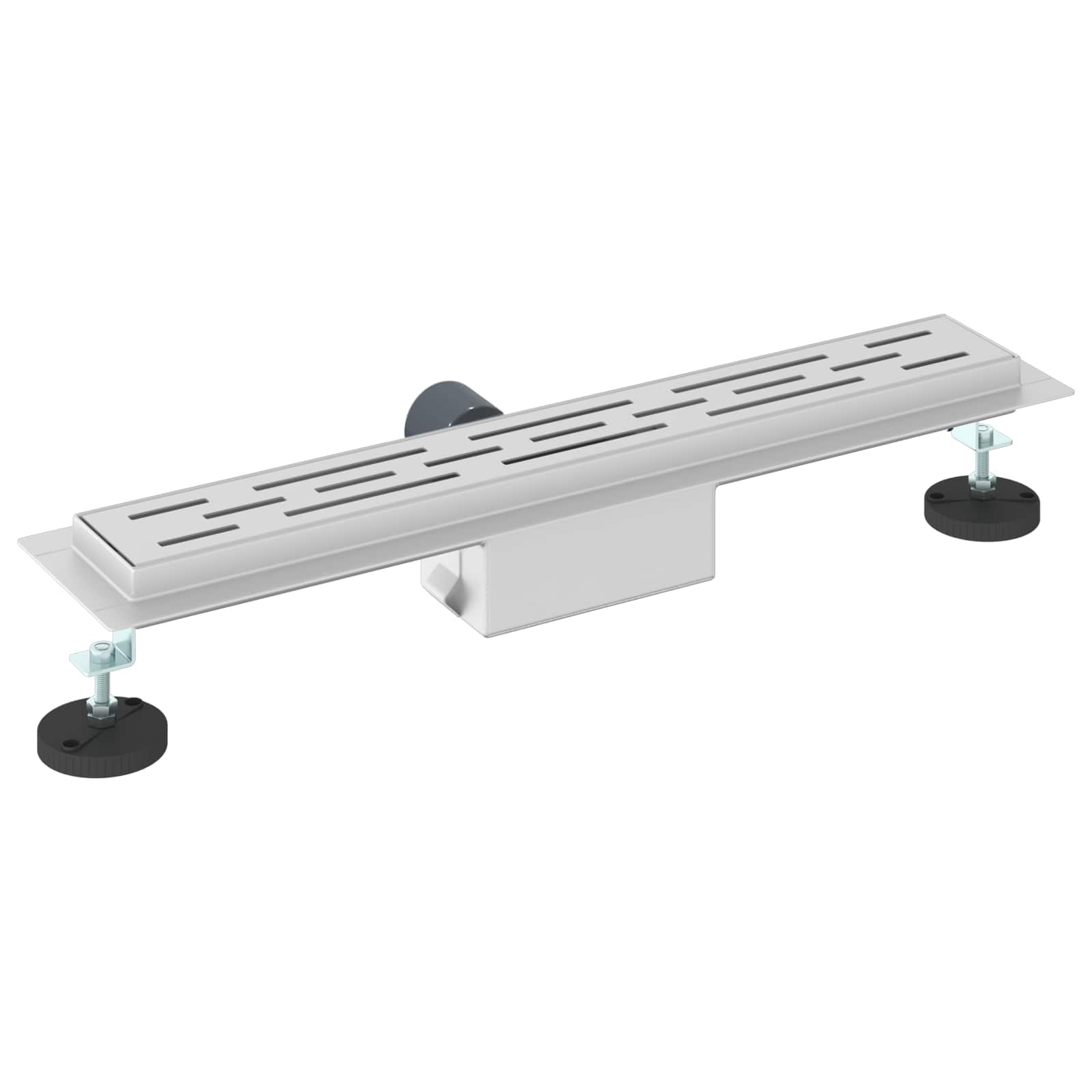 Doucheafvoer met Glazen Deksel Zilver 60 cm Roestvrij staal 304