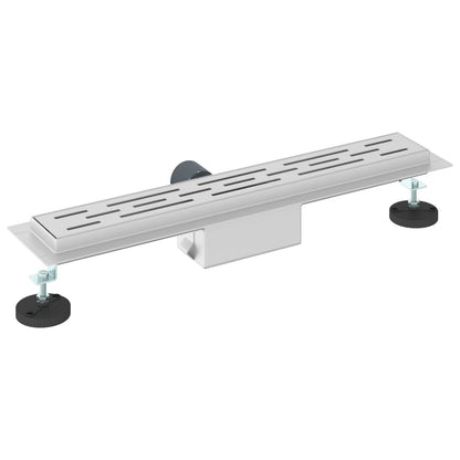 Doucheafvoer met Glazen Deksel Zilver 60 cm Roestvrij staal 304